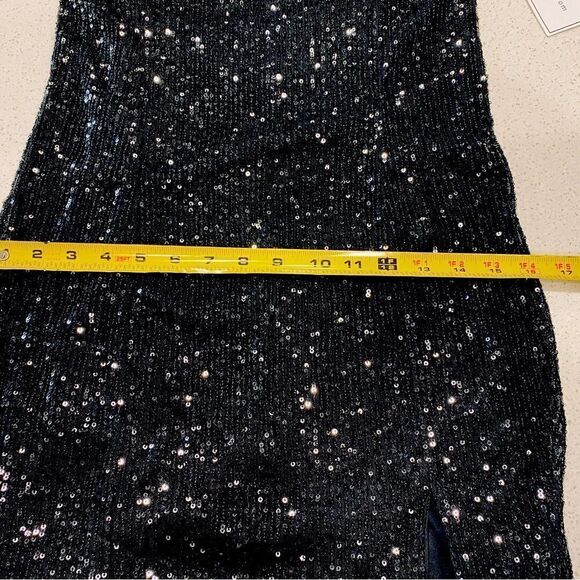1.STATE Black Sequin Mini Dress Size 8 NWT Party Holiday Cocktail Glam - Picture 9 of 13